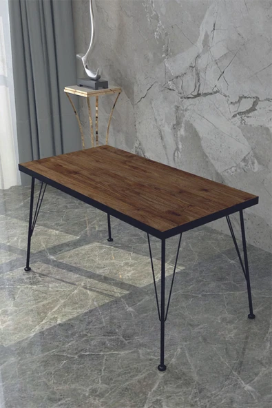 Modelvizyon Delta 60x120 Dekoratif Ceviz Mutfak Masası