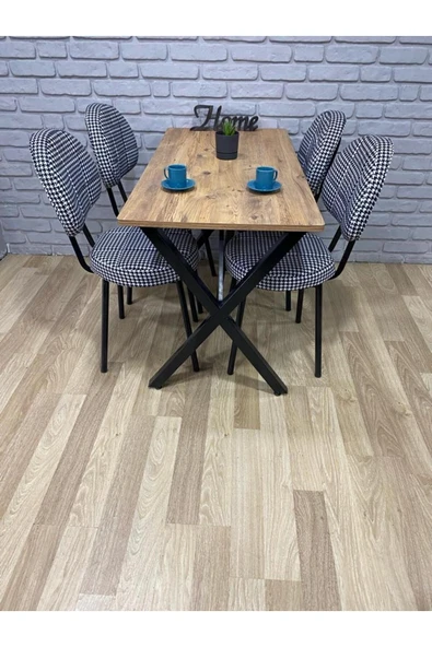 BAMBEDS MOBİLYA Masa Takımı, Yemek Masası, Mutfak Masası, Balkon Masası - 60x120 Çam