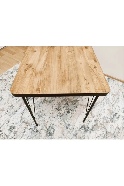 BAMBEDS MOBİLYA 60x120 Dekoratif Mutfak Masası, Yemek Masası, Çalışma Masası, Bilgisayar Masası Çam - 5