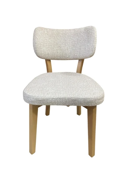 BAMBEDS MOBİLYA Bambeds Mobilya, Wood Bam İskandinav Ahşap Sandalye Krem Mutfak Salon Yemek Odası Sandalyesi