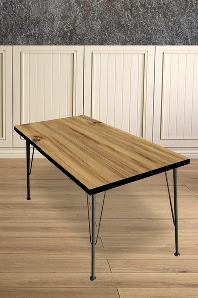 BAMBEDS MOBİLYA 60x120 Dekoratif Mutfak Masası, Yemek Masası, Çalışma Masası, Bilgisayar Masası Çam - 2