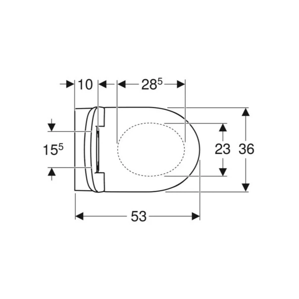 Geberit Selnova Premium Rimfree Asma Klozet ve Kapak Seti - 5