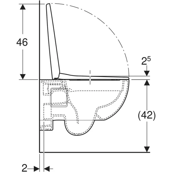 Geberit Selnova Premium Rimfree Asma Klozet ve Kapak Seti - 3