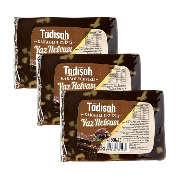 Abdurrahman Tatlıcı Tadışah Yaz Helvası Kak.Cevizli 500 gr x 3 lü
