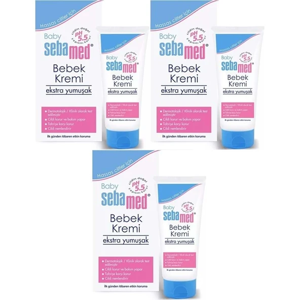 Sebamed Bebek Kremi 200ML (Ekstra Yumuşak) (3 Lü Set) ürün görseli 1