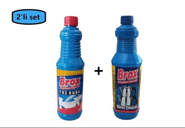 Brox Kireç Çözücü 1000 ml + Brox Tuz Ruhu 600 G--(2'li Set)