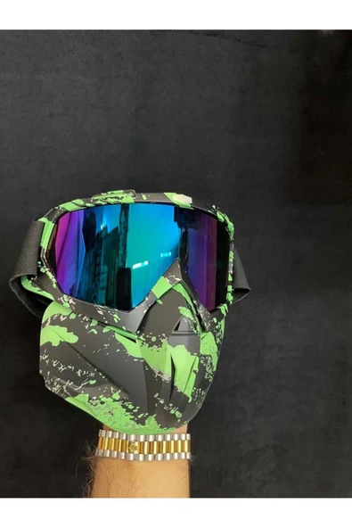 jet maske yeşil siyah