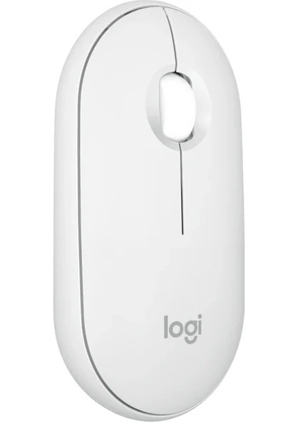 Logitech M350s Pebble 2 Bluetooth Kablosuz Sessiz Kompakt Mouse - Beyaz