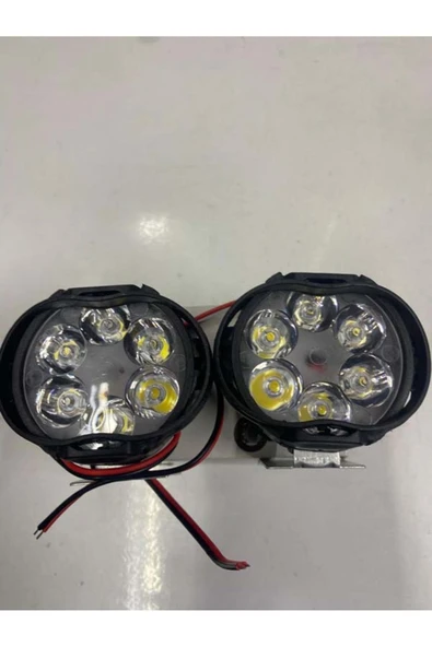 Metal Gövde Sis Far 6 Led Beyaz Çakar Çifti