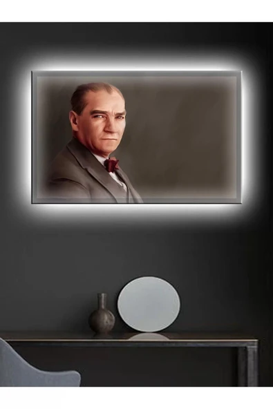 Led Işıklı Atatürk  Hediyelik Tablolar
