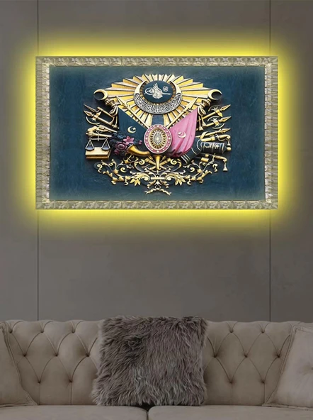 Led Işıklı Osmanlı Amblemi Tablo (ofis, İşyeri İçin İdeal)
