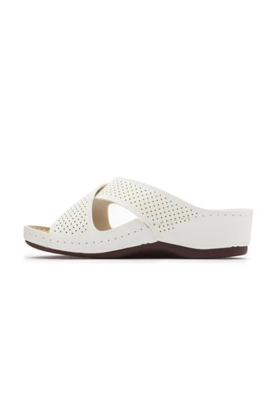 Roy Jones Kadın Ortopedik Çapraz Cırtlı Ayarlanabilir Üst Detay Konfor Modeli Günlük Terlik Yumuşak - Resim 5