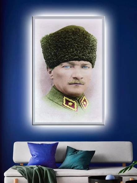 Led Işıklı Atatürk  Misafir Odası