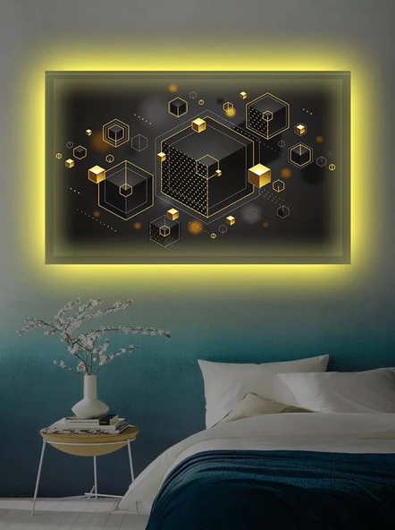 Led Işıklı Dekoratif Hediyelik Kanvas Tablo