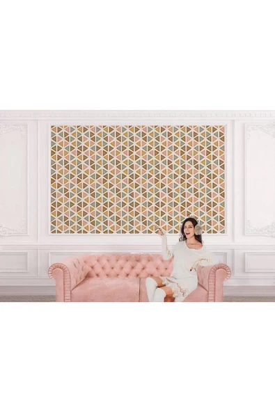 Renkli Pastel Şekiller Modern Duvar Kağıdı-5545