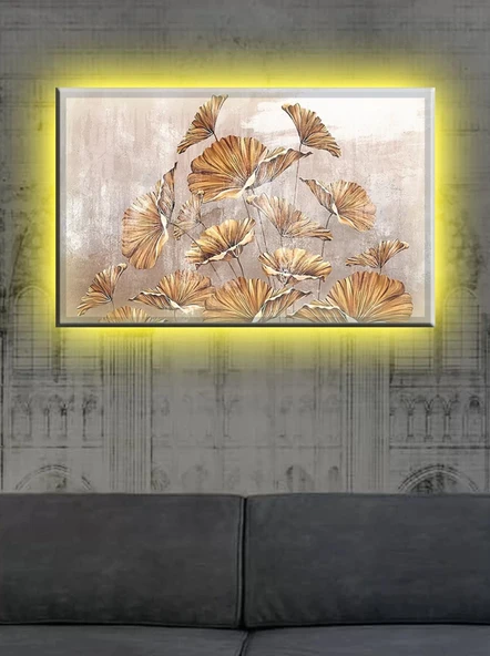 Led Işıklı Sanatsal Çiçek Tablosu