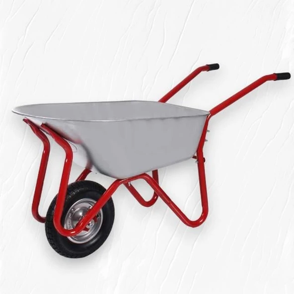 Kanat Galvaniz El Arabası KPGD-191Demonte 0,90mm Saç Kalınlığı,Havalı Teker
