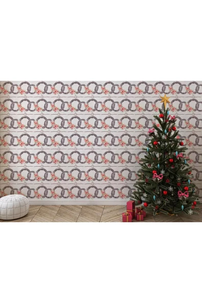 Pembe Çiçek Desenli Duvar Kağıdı-5593 - 4