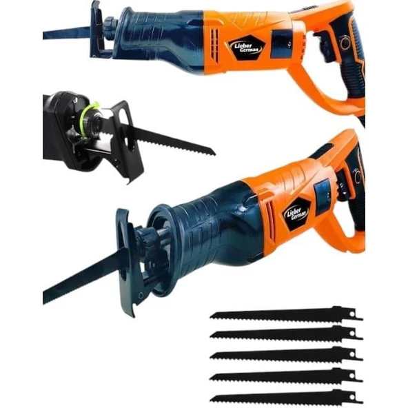 Lieber German 2000 W Tilki Kuyruğu 5 Bıçaklı Ahşap Metal Kemik Kesme Makinesi