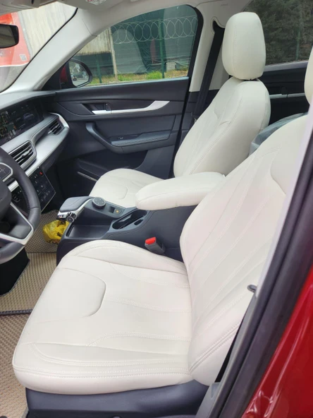 Togg T10x Özel Dikim Koltuk Kılıfı Deri Taytüyü Bej Renk - 4