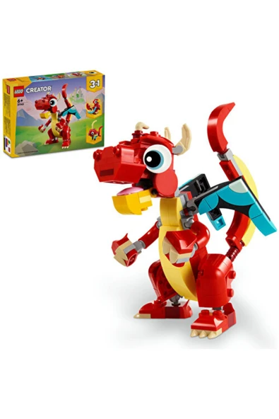 ® Creator 3’ü 1 Arada Kırmızı Ejderha 31145 - 6+ Yaratıcı Oyuncak Yapım Seti (149 Parça)