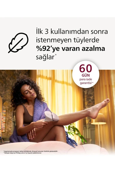 Philips BRI950/00 Lumea Lazer Epilasyon IPL Tüy Alma Cihazı,ÇantaHEDİYELİ,Kablolu/Kablosuz Kullanım - 3