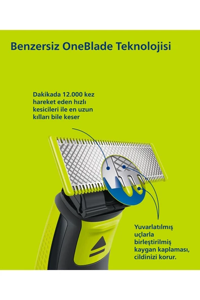 Philips Qp2824/10 Oneblade Yüz Ve Vücut Şekilendirici - 7