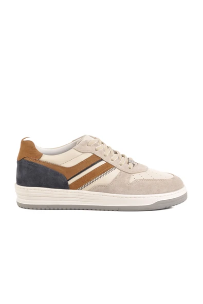 Ayakmod Bej Hakiki Deri Erkek Sneaker 4Y1987-2090 M - 1