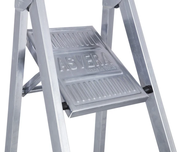 ASVERA 2+1 Basamaklı Profil Merdiven – Hafif, Kaymaz, Ev & İş Yeri Kullanımı İçin - Resim 4