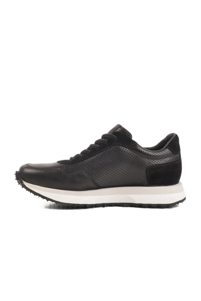 Ayakmod Siyah Hakiki Deri Erkek Sneaker 4Y2187-E2667 M - 2