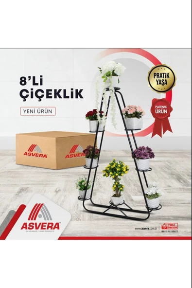 ASVERA ÜÇGEN SEKİZLİ ÇİÇEKLİK - 1