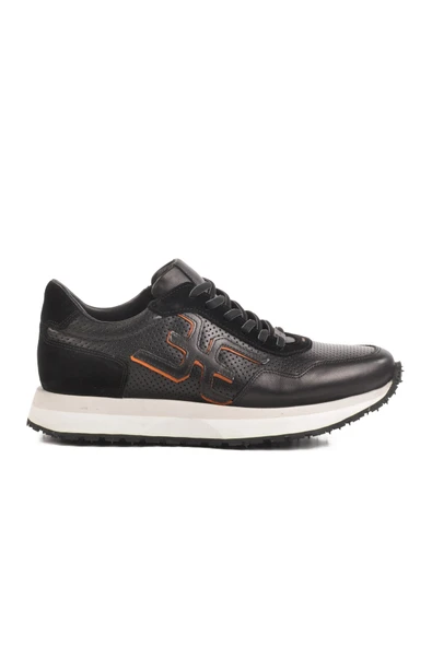 Ayakmod Siyah Hakiki Deri Erkek Sneaker 4Y2187-E2667 M