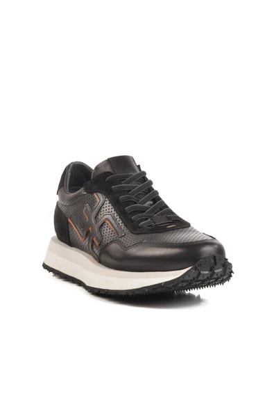 Ayakmod Siyah Hakiki Deri Erkek Sneaker 4Y2187-E2667 M - 3