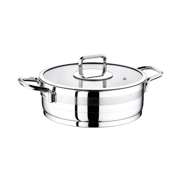 EvimSaray Safir 22x8cm Kısa Tencere