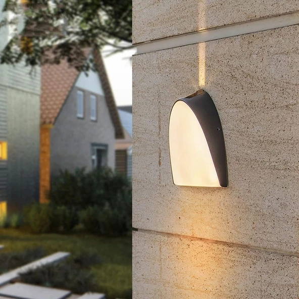 Elektrikle Çalışır, 24 Watt, 3000 Kelvin, IP65 İç ve Dış Mekan Led Aplik, Led Bahçe Duvar Armatürü ürün görseli 1