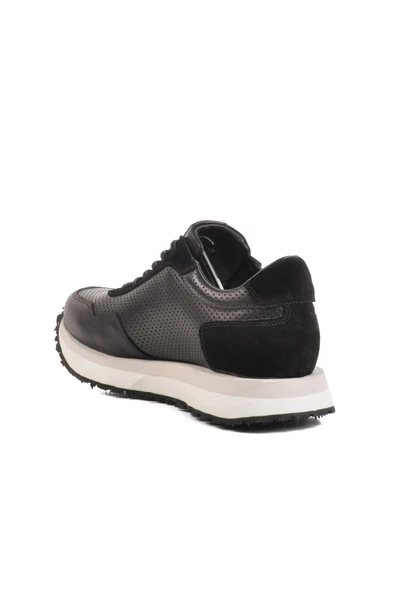 Ayakmod Siyah Hakiki Deri Erkek Sneaker 4Y2187-E2667 M - 4