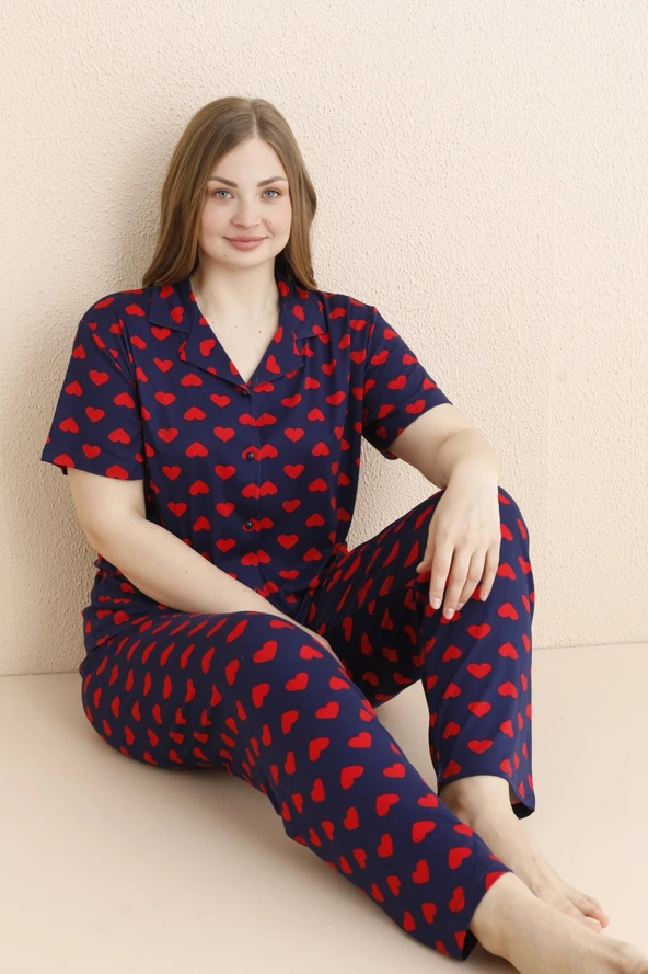 Mihra 50501-102 Kadın Büyük Beden Pijama Takımı