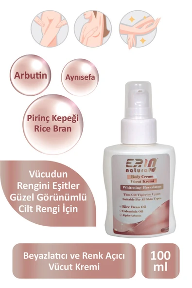 Erin Natural Beyazlatıcı Ve Renk Açıcı Vücut Kremi 100 ml