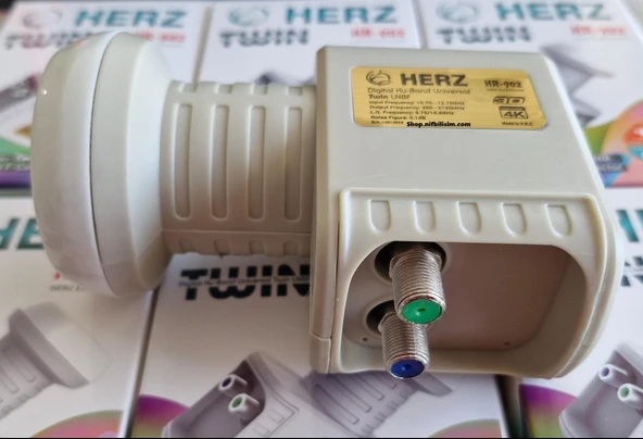 Herz HR-902 Çiftli LNB Altın Uçlu 0.1 DB Gold İkili LNB