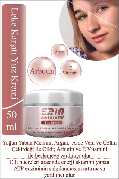Erin Natural Leke Karşıtı Yüz Bakım Kremi 50 ml