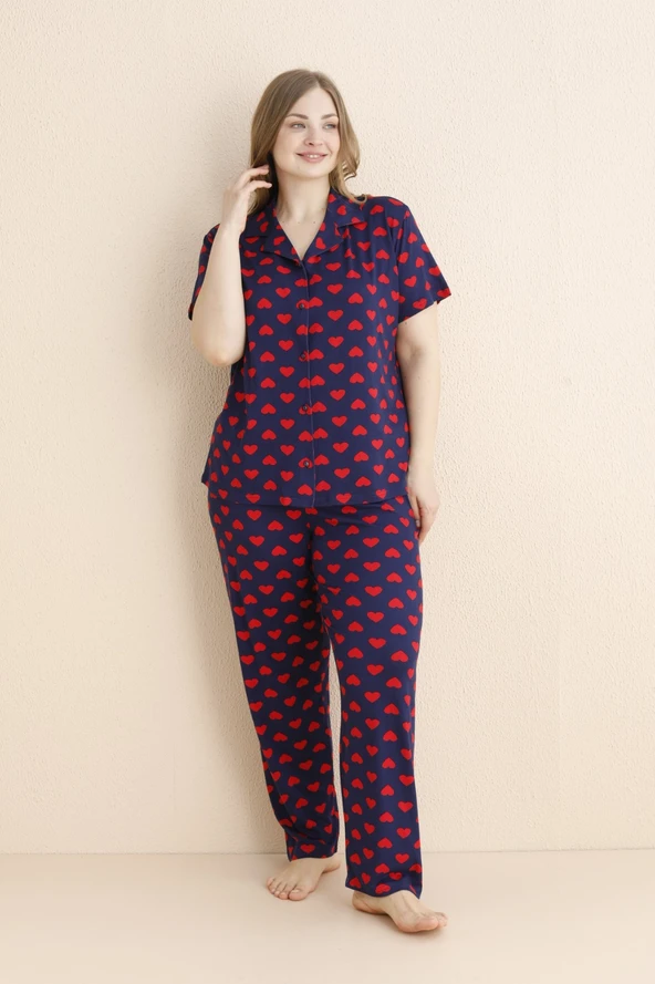 Mihra 50501-102 Kadın Büyük Beden Pijama Takımı - 2