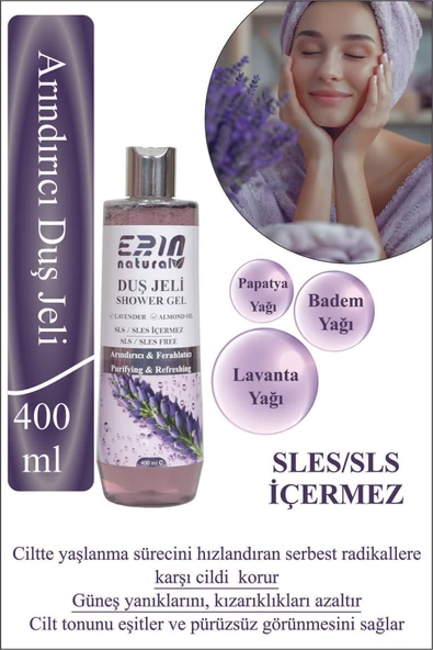 Erin Natural Sülfat Içermeyen Arındırıcı Duş Jeli 400 ml