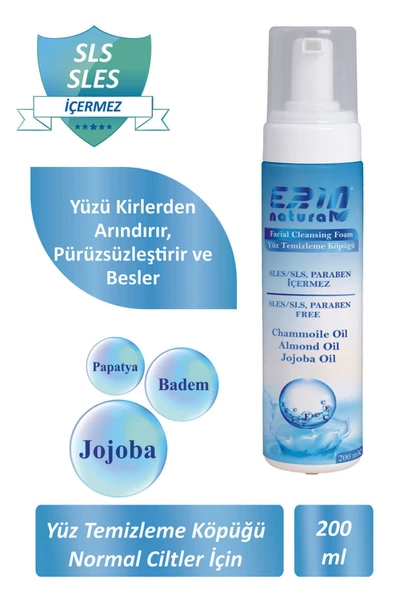 Erin Natural Besleyici Yüz Temizleme Köpüğü - Sülfatsız 200 ml