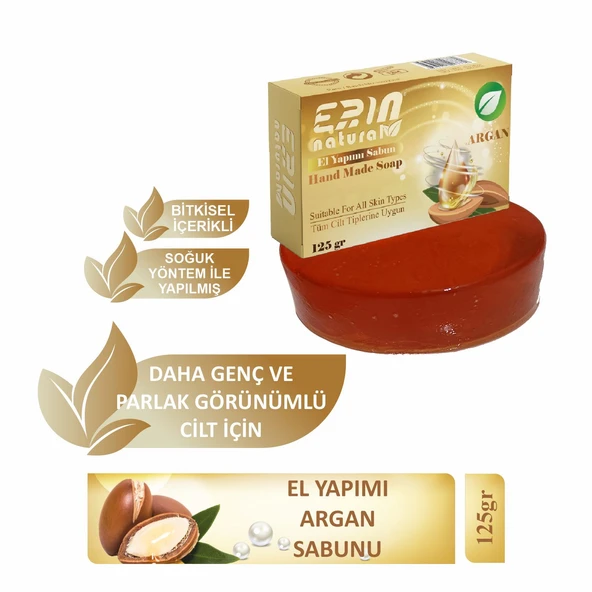 Erin Natural El Yapımı Argan Yağlı Sabun 125 gr ürün görseli