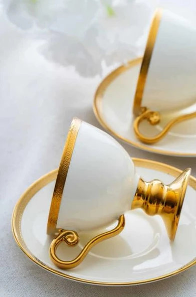 Acar HXF-06550 Thelma Gold 6lı Kahve Fincan Takımı - 2