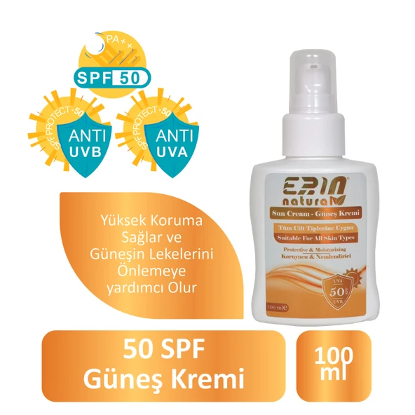 Erin Natural Güneş Kremi Yüksek Koruma 50 Spf 100 ml