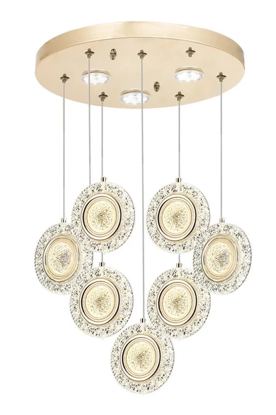 Eray Aydınlatma 3032-6+1 7li Sarkıt 3 Renk Led Avize