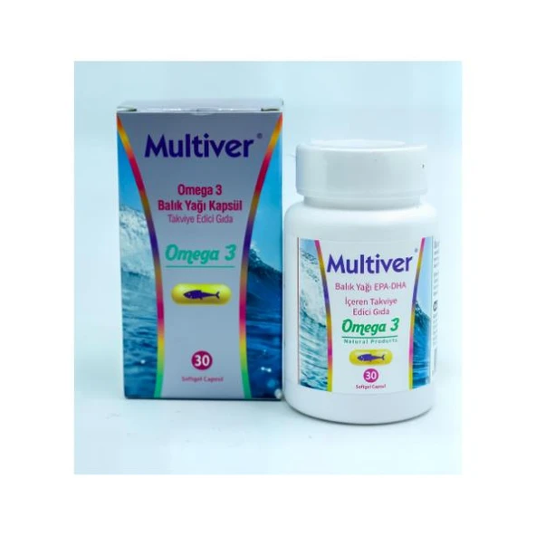Multiver Omega 3 Balık Yağı Kapsül 30 Softgel Kapsül ürün görseli