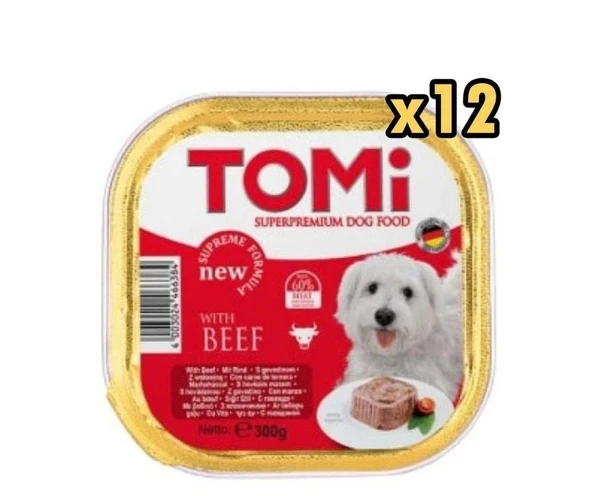 Tomi Pate Dana Etli Yetişkin Köpek Konservesi 300gr x 12 Adet