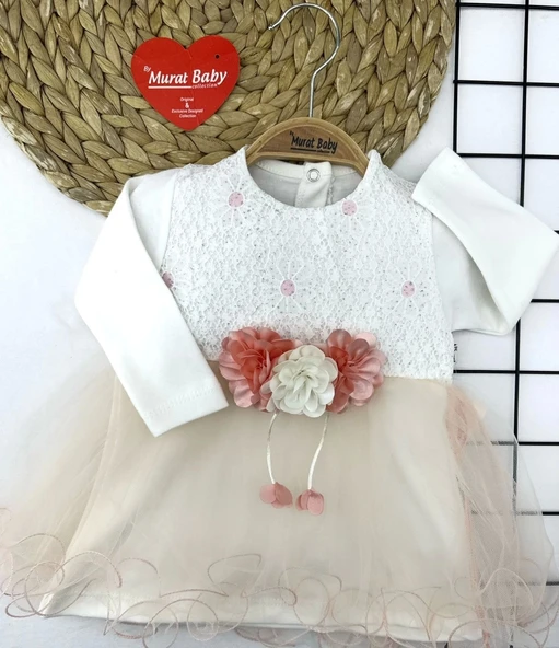 MİSİNALI GÜPÜRLÜ KIZ ELBİSE